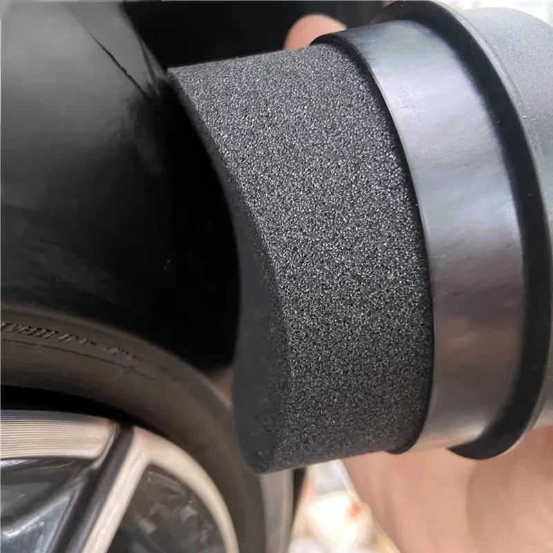 Car Tire Waxing Sponge – Curved Applicator Pad with Lid, Easy Waxing & Tire Cleaning Tool, Detailing Brush
