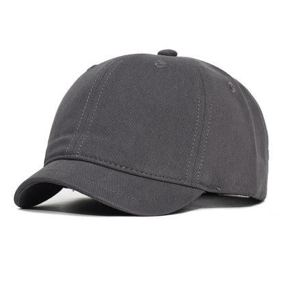 Men's & Women's Short Brim Cotton Baseball Cap – Vintage Casual Dad Hat, Adjustable Trucker Style with Nylon Fastener Tape