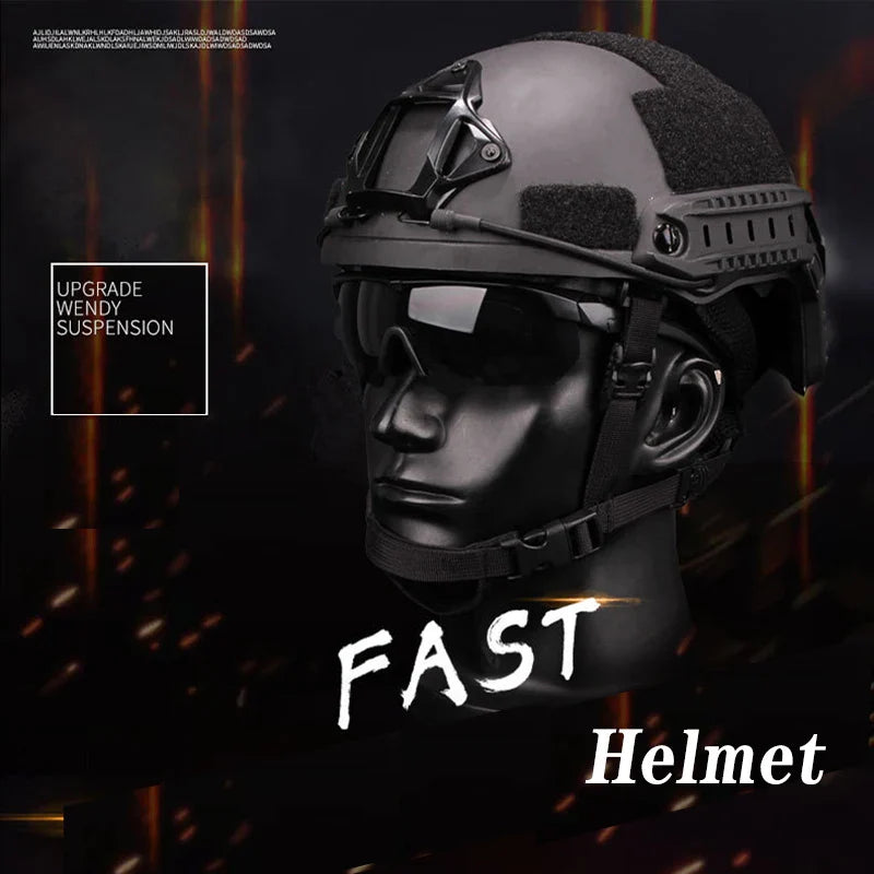 FAST Tactical Kevlar Helmet – High-Quality Suspended Pad Helmet for Outdoor, Hunting & Military Use