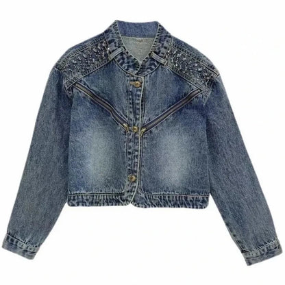 Women's Denim Jacket 2025 – New Korean Style, Advanced Leisure Loose Fit, Versatile Female Cowboy Coat