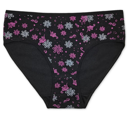 Women’s Cotton Briefs Set - Sexy Print Mid-Rise Plus Size Panties 2XL-4XL Soft Breathable Underwear 6Pcs