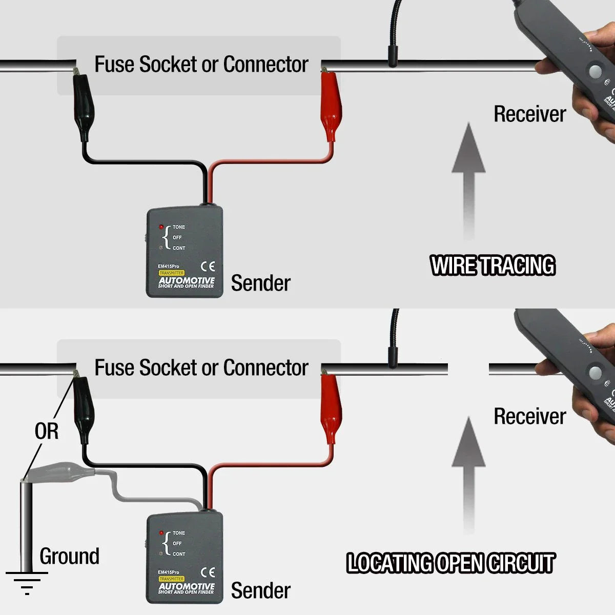 EM415Pro Automotive Circuit Tester - 6-42V Open & Short Circuit Finder, Wire Tracker & Diagnostic Tool