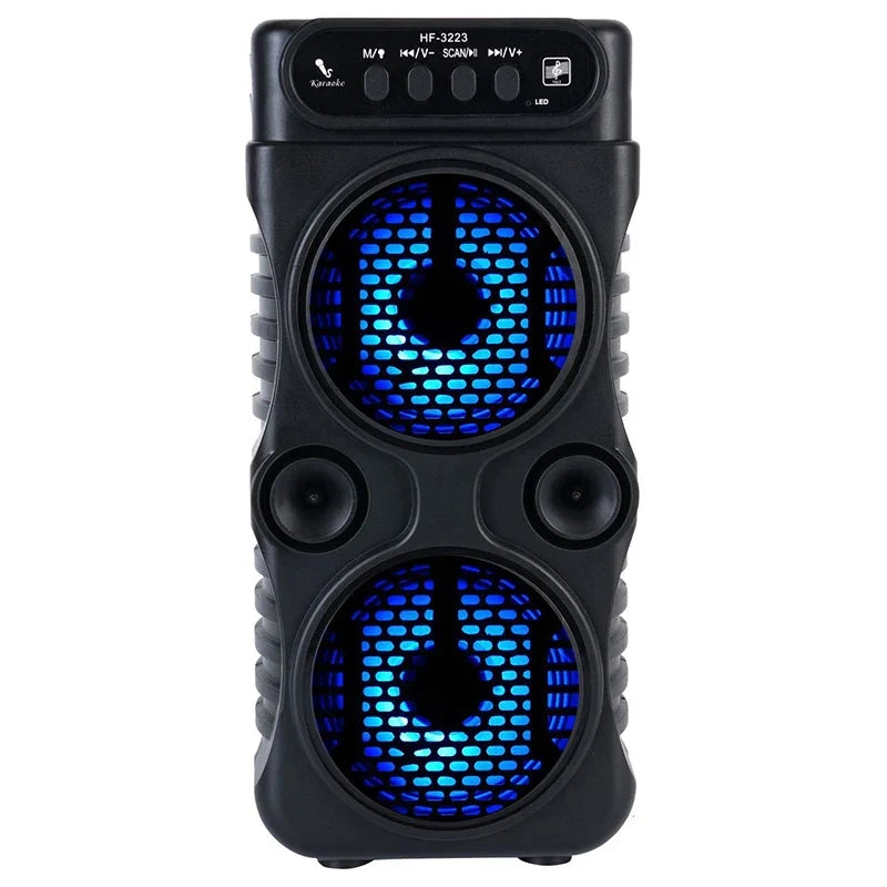 Portable Wireless Speaker - Dual 3-Inch Stereo Bass Subwoofer for Parties, Karaoke & Outdoor Music
