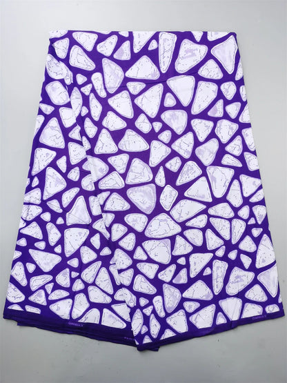African Real Wax Ankara Fabric - 100% Cotton 6 Yards Nigerian Print Party Dress Sewing Material