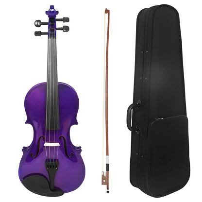 IRIN V-10 Acoustic Violin - Solid Wood Beginner Fiddle with Case, Bow & Accessories for Student Musicians