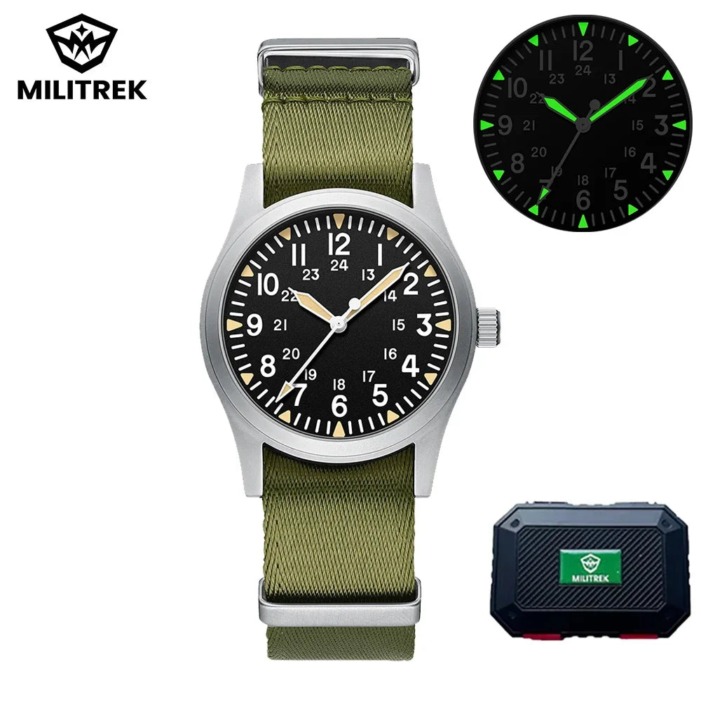 MILITREK 9001 Military Retro Men’s Watch - Quartz Stainless Steel Waterproof Sapphire Luminous Wristwatch
