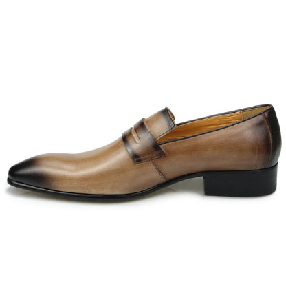 Men’s Luxury Cowhide Loafers - Comfortable Wear-Resistant Leather Office & Formal Dress Shoes