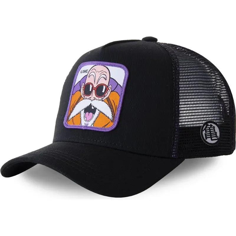 Dragon Ball Son Goku Cap - Embroidered Hip Hop Trucker Mesh Hat Adjustable Summer Travel Sun Visor for Men