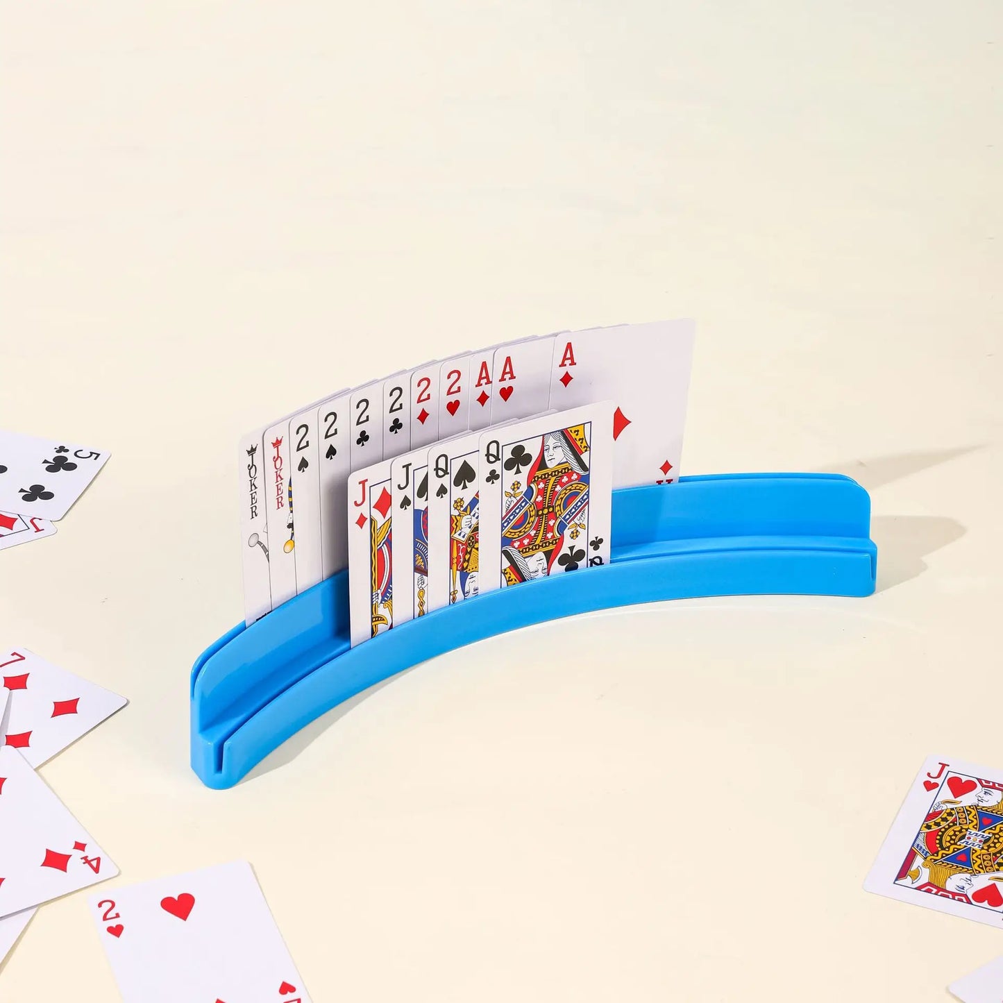 Plastic Poker Card Stand Holder - Creative Playing Card Support Clip Base for Easy Hands-Free Board Games