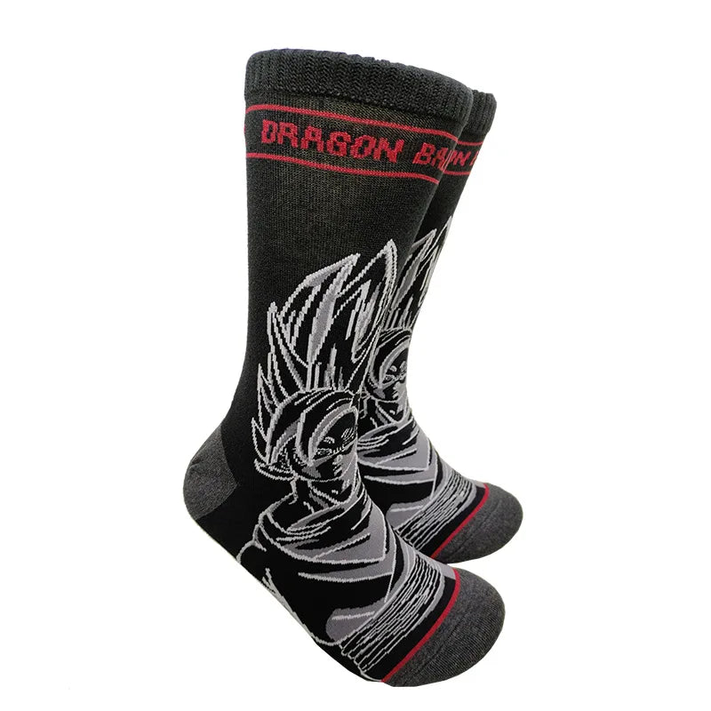 Men’s Anime Dragon Ball Socks - Harajuku Hip Hop Cosplay Fashion Funny Crew Socks