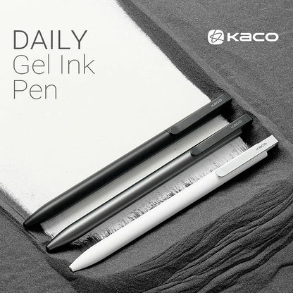 KACO Metal Clip Gel Pen - 0.5mm Black Ink Quick Dry Signature Pen with 800M Smooth Writing Capacity