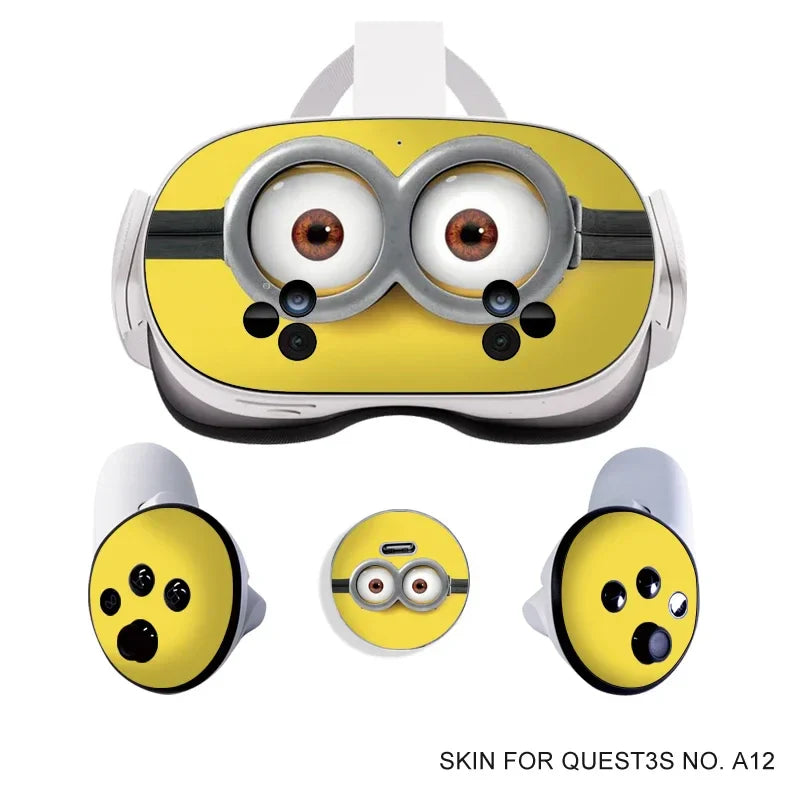 Skin Stickers for Meta Quest 3S VR Headset & Controllers – Vinyl Protective Decals with Halloween Pattern for Oculus 3S