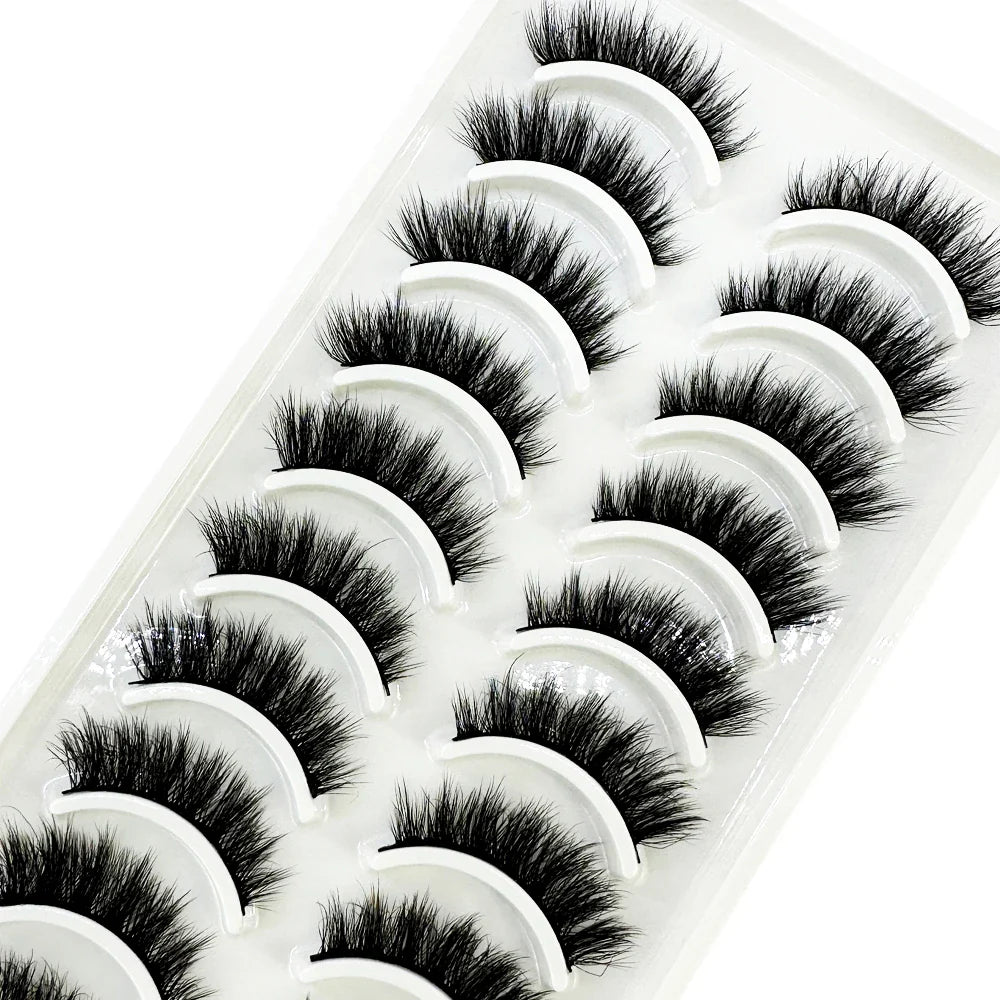 38 Styles 10 Pairs 3D Mink False Eyelashes – Natural Short & Long Fake Lashes Makeup Extension Kit
