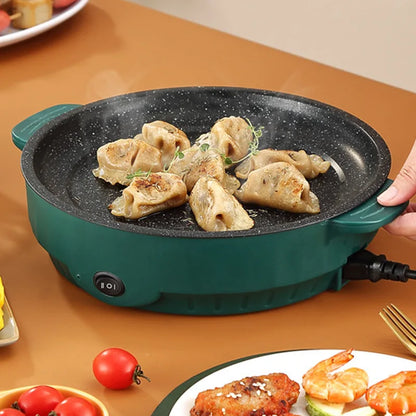 220V Electric Multi Cooker Frying Pan - Non-Stick BBQ Grill, Steak, Fish & Omelette Cooking Machine for Home Kitchen