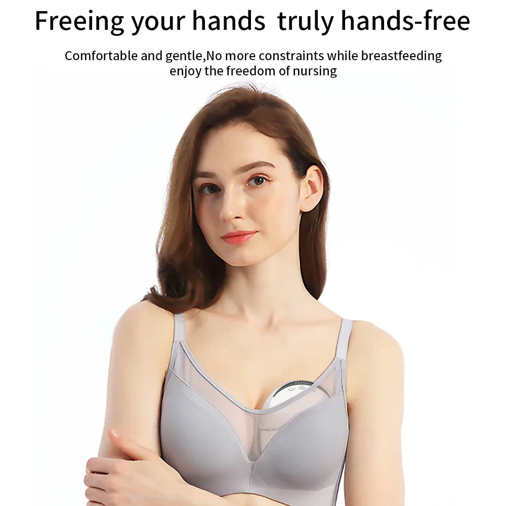 Hands-Free Electric Breast Pump — Wearable Lightweight Milk Collector with LED Display, 4 Modes & 12 Levels
