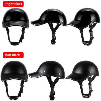 New Baseball Helmet Motorcycle Half Cap - Classic Bike & Scooter Helmet for Men & Women, Anti-UV Safety Hard Hat for Mountain Cycling