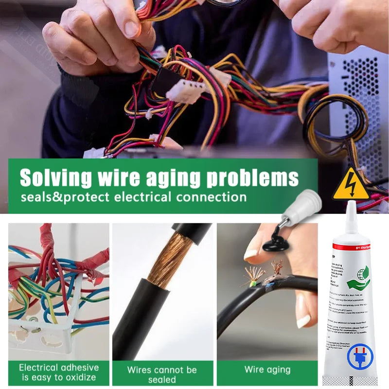 Waterproof Liquid Electrical Tape - Rubber Insulating Sealant Glue for Cable Wire Repair & Home Fixing