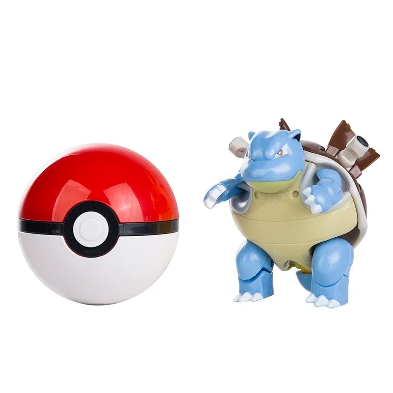New Pokémon Action Figures – Pikachu, Charizard & Greninja Pocket Monster Poké Ball Deformation Toys for Kids Birthday Gifts