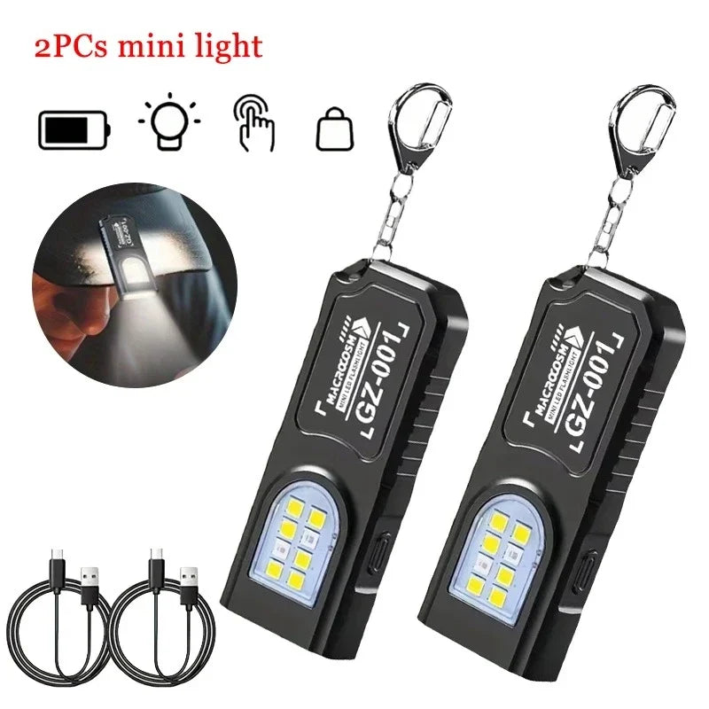 Tactical Mini LED Flashlight - Rechargeable EDC Work Light for Outdoor Camping Hiking and Molle Gear