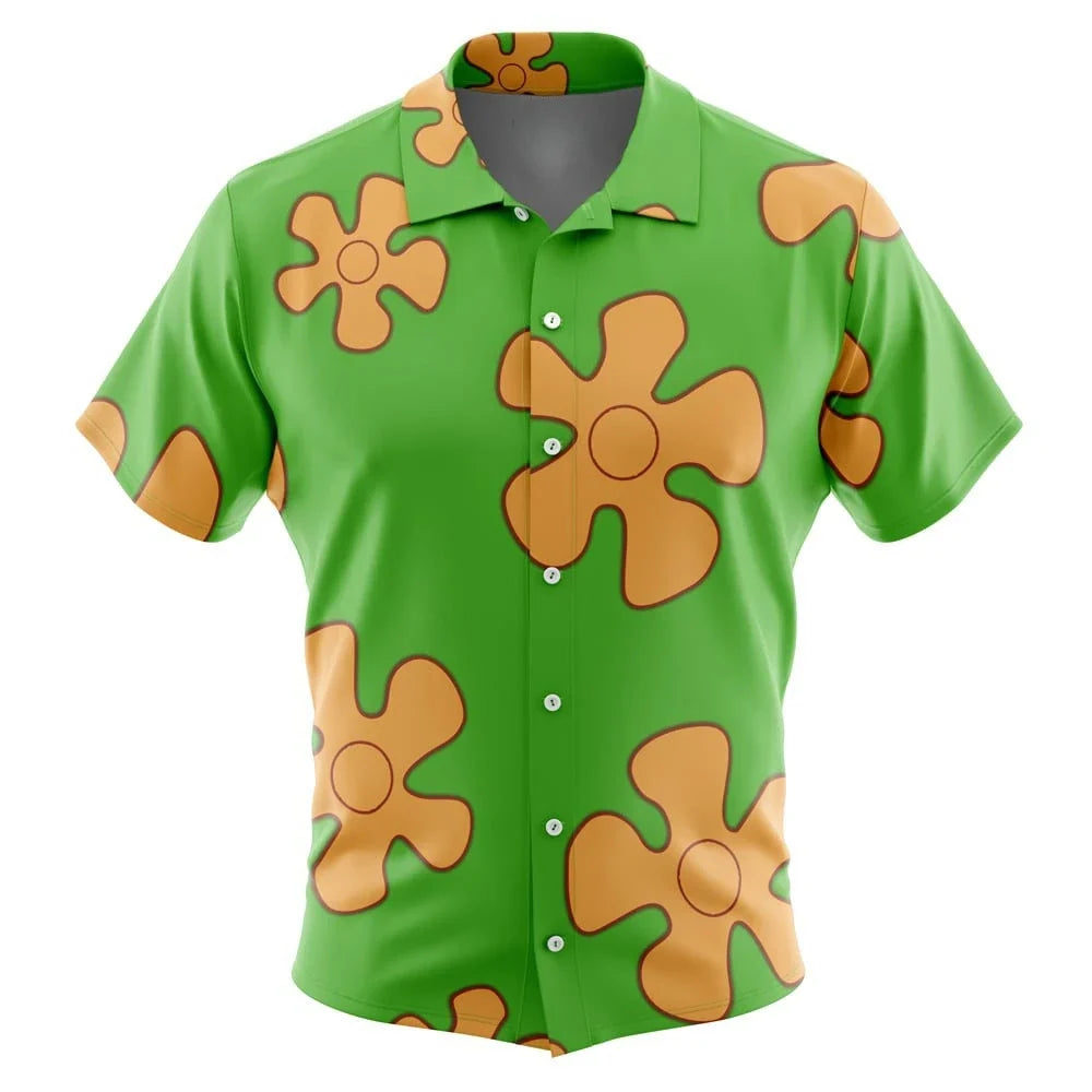 SpongeBob SquarePants Hawaiian Shirt - Breathable Quick Dry Short Sleeve Vacation Button Shirt for Men and Women