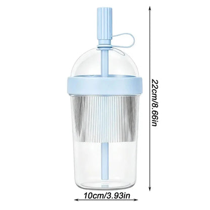 17oz Reusable Coffee Tumbler - Insulated Drink Cup with Lid and Straw for Home Office Travel