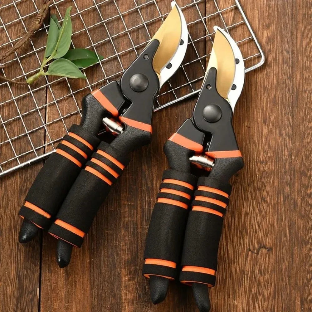 Steel Pruning Shears - Heavy Duty Branch Cutter & Labor Saving Garden Trimming Tool
