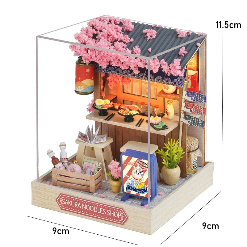 DIY Mini Dollhouse Kit - Handmade 3D Flower House Puzzle Model with Furniture Home Decor Gift
