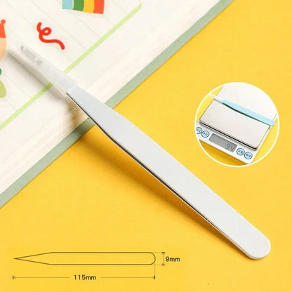Professional False Eyelash Applicator Tweezers – Precision Lash Extension Clip & Curler Makeup Tool