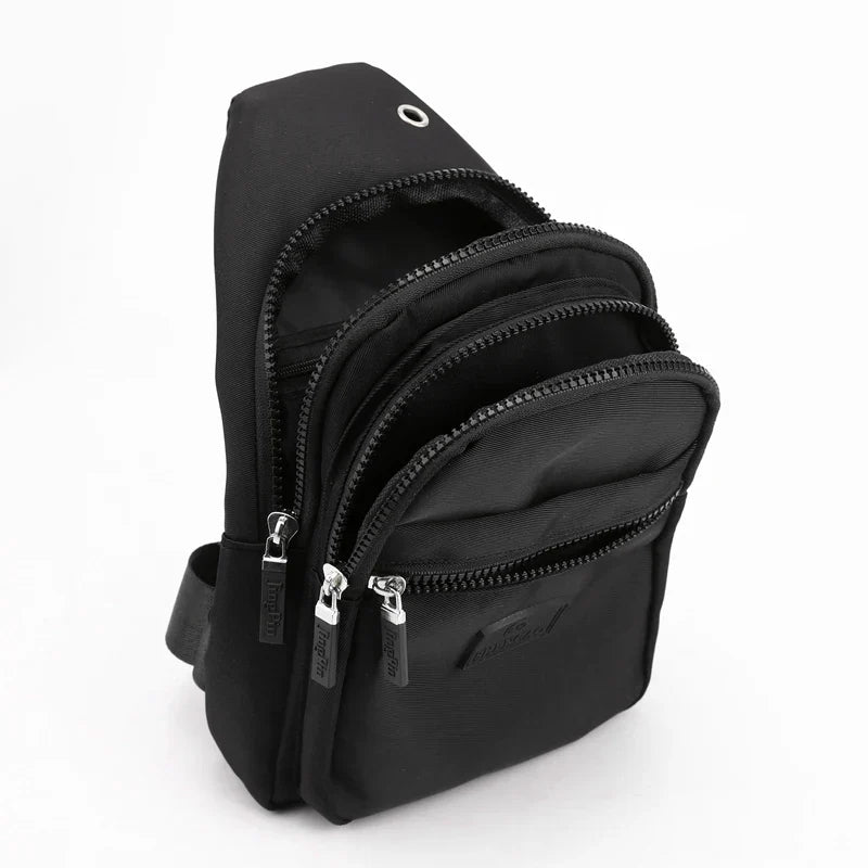 Women's Pure Color Nylon Chest Bag – Casual Shoulder & Crossbody Bag, Fashionable High-Quality Female Bag