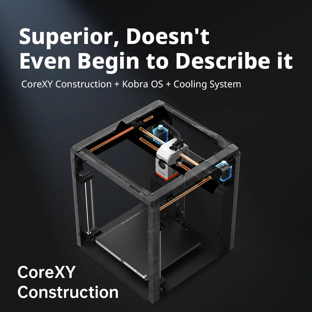 Anycubic Kobra S1 Combo Multi-Color 3D Printer – High Precision Core XY, Ultra-Quiet, Max Speed 600mm/s, Stable Structure