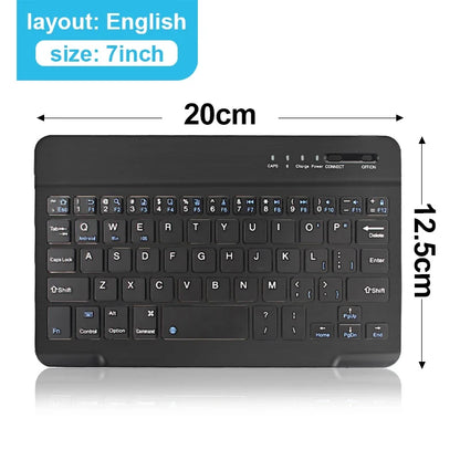 Bluetooth Wireless Mini Keyboard - Rechargeable Portable Keyboard for Laptop Tablet iPad Android iOS
