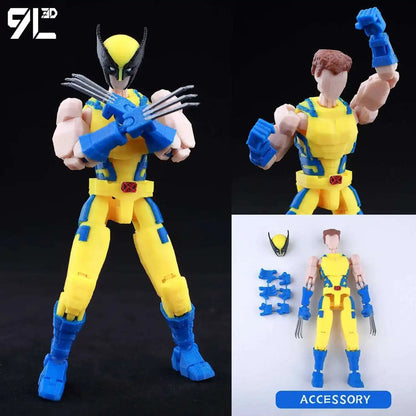 9L3D Superman & Batman Action Figures – Multi-Jointed Poseable LUCKY13 Titan13 Collectible Hero Toys