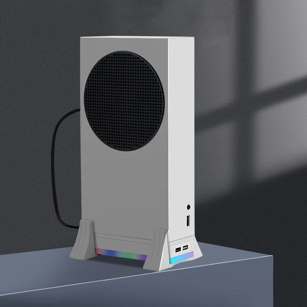 Vertical Stand for Xbox Series S – 3-Speed Cooling Fan with 2 USB Ports, Game Console Holder and Cooling Stand