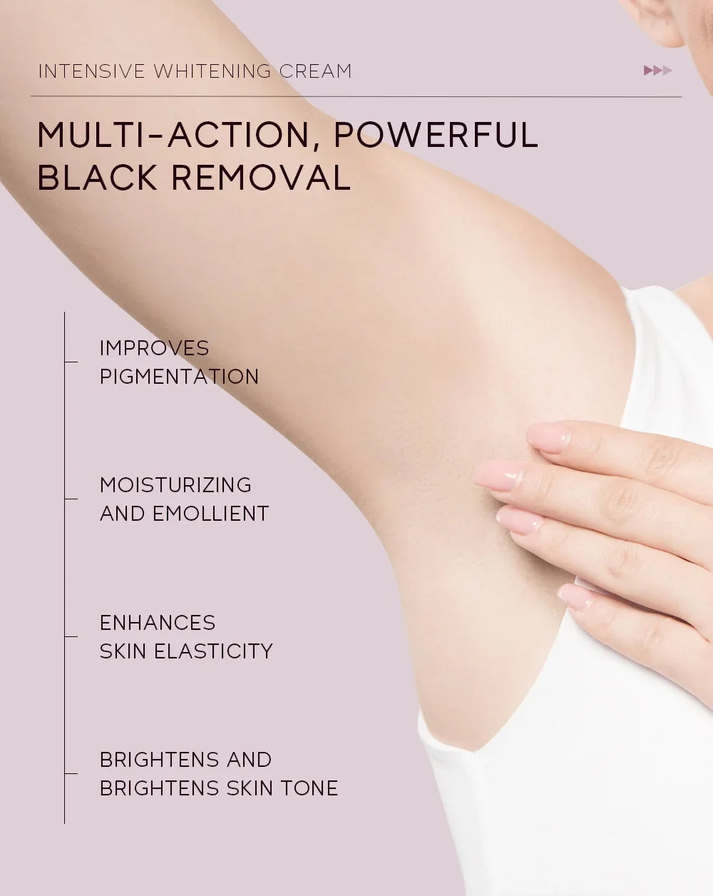 Whitening Cream for Dark Skin – Underarm, Armpit & Intimate Area Lightening Moisturizer, Korean Brightening Skincare for Women