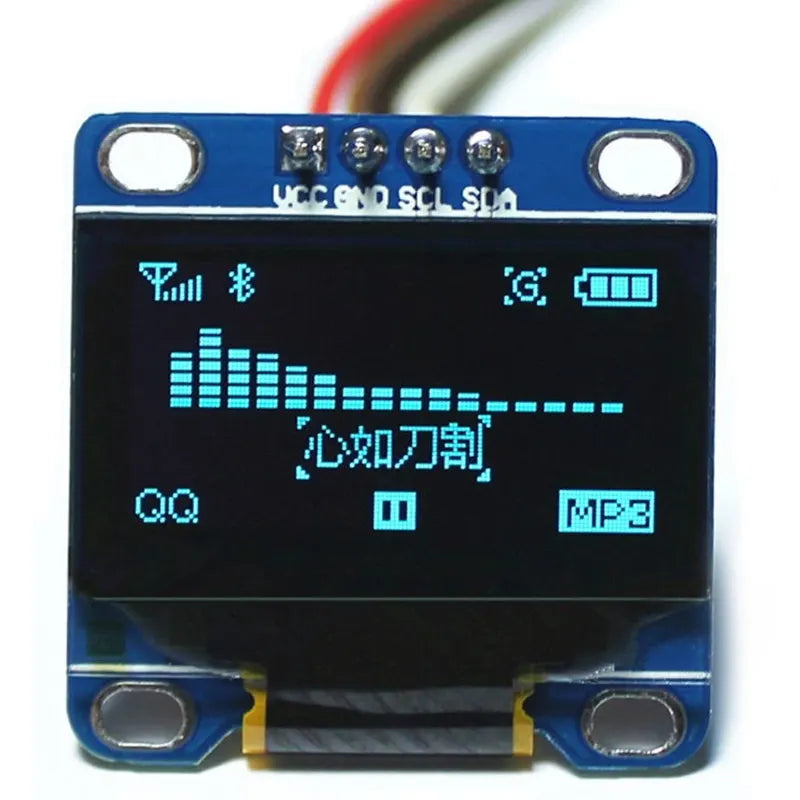0.96 Inch OLED Display Module | SSD1306 I2C IIC SPI Serial 128x64 LCD for Arduino with Soldered Pin Headers