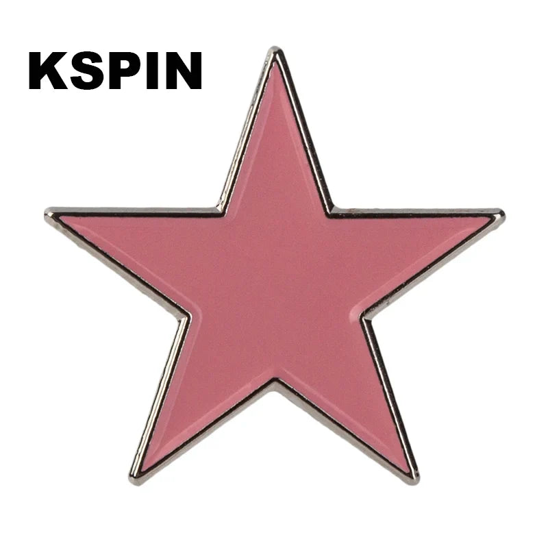 Baby Blue Metal Star Lapel Pin Brooch – Colorful Enamel Star Badge Accessories for Jackets, Bags & Fashion Outfit Decor