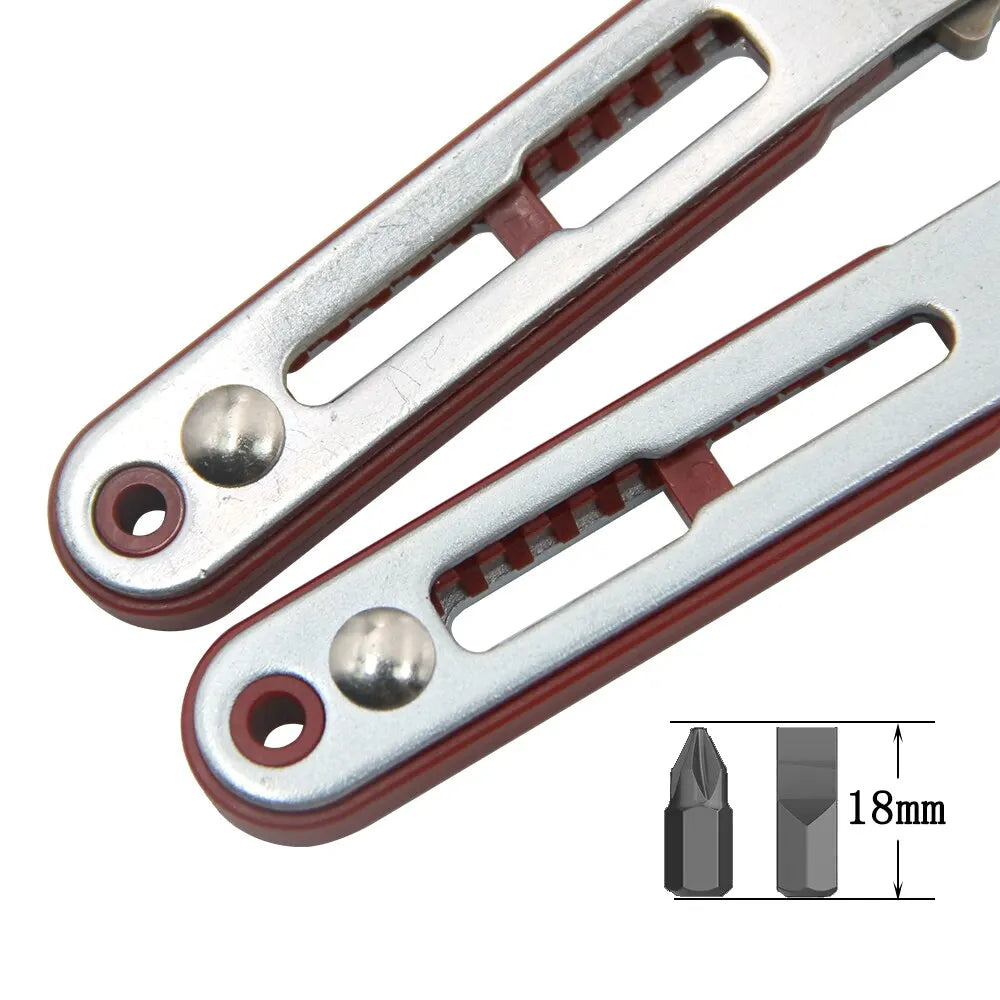 Multifunctional Bidirectional Ratchet Screwdriver — Forward & Reverse Elbow Wrench with Flat and Cross Heads