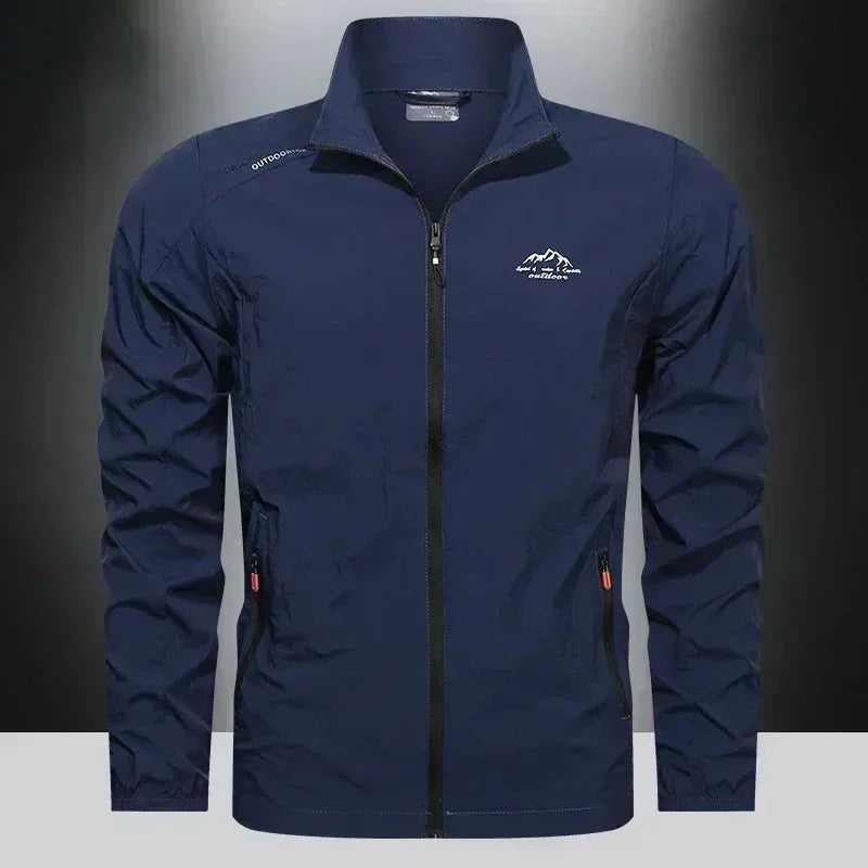 Men’s UPF100+ Summer Windbreaker - Lightweight UV Sun Protection Jacket with Zip Pockets for Outdoor Activities