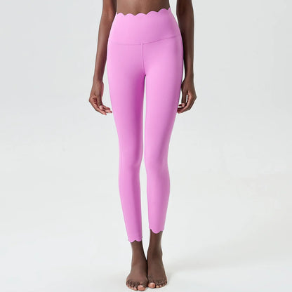 Women’s High Waist Sports Leggings – Solid Color Soft Yoga Pants & Breathable Gym Tights