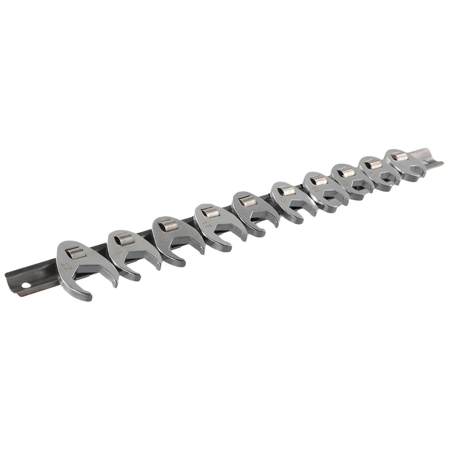 10pcs 3/8" Drive Crowfoot Wrench Set — 10-22mm Metric Open-End Spanners for Torque Wrench