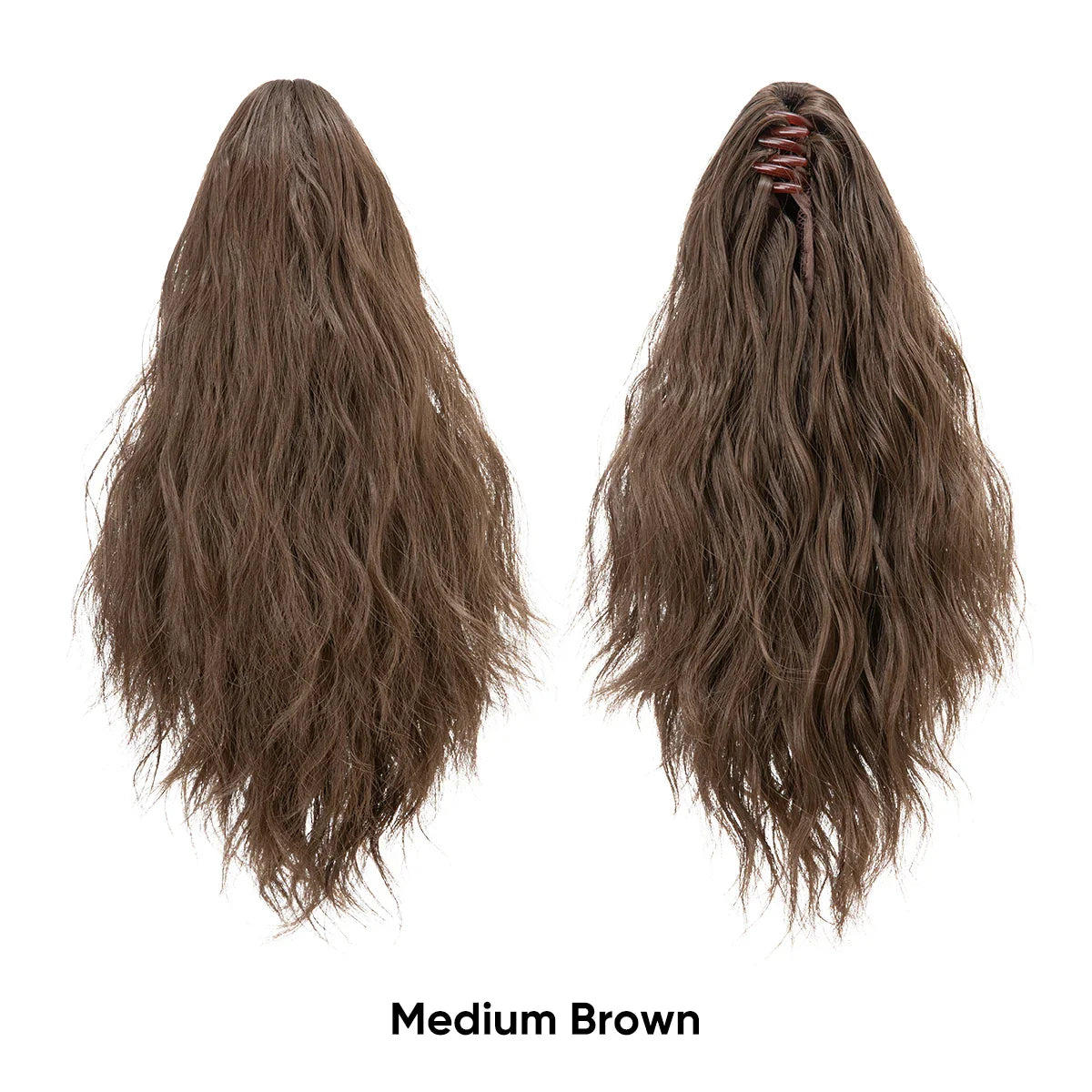 13-Inch Premium Synthetic Curly Claw Clip Ponytail – Blonde Brown Short Hairpiece, Fake Hair Extensions P064