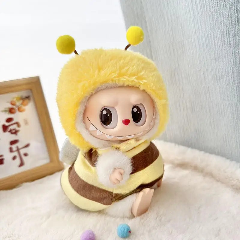 Labubu 15-17cm Pendant Sitting Baby Shark Bee Dinosaur Cute Doll Accessories & Decoration Clothes