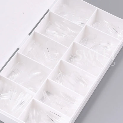 550pcs Soft Gel Nail Tips - Medium Short Almond & Coffin Full Cover Press On Nail Extension Kit