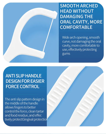 200PCS Dental Floss & Plastic Toothpicks - One-Time Cleaning for Dental Gaps and Oral Care"