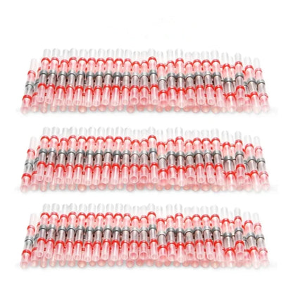 Waterproof Solder Seal Wire Connectors - 50/100/500/1000PCS Copper Heat Shrink Butt Splice Terminals for AWG 22-18 Electrical Cables