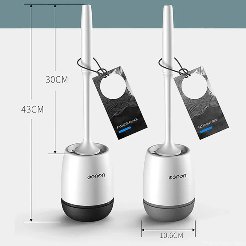 Silicone Toilet Brush Cleaner - Wall Mounted Bathroom Cleaning Tool for Toilet Floor and Bathtub Care