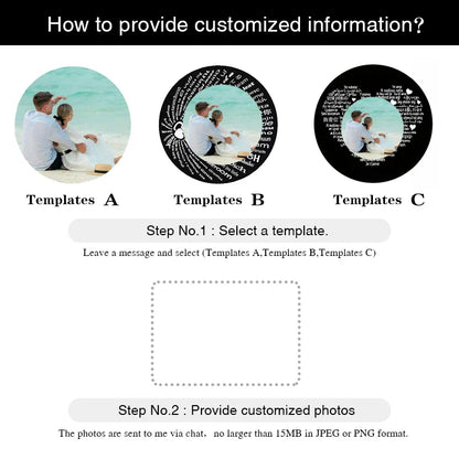 Custom Photo Projection Bracelet – Personalized Memorial Gift with Picture Inside for Unique Keepsakes