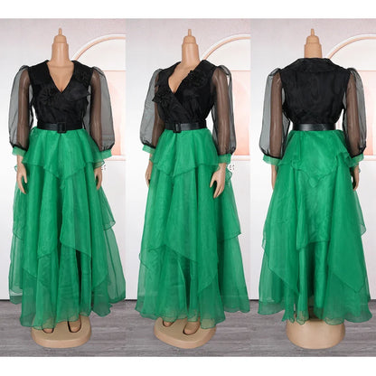 Plus Size African Party Dress for Women - Elegant Dashiki Ankara Wedding, Evening Gown, Muslim Maxi Dress 2025