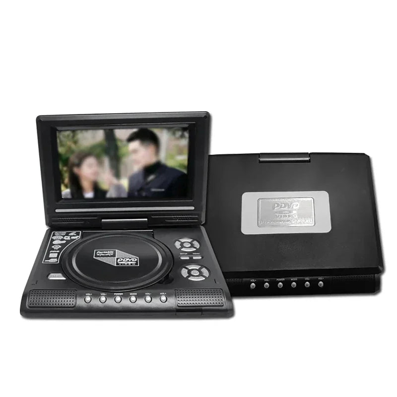 7.8 Inch Portable DVD CD Player - Rotatable Screen Desktop Media Player with Remote Control for Travel