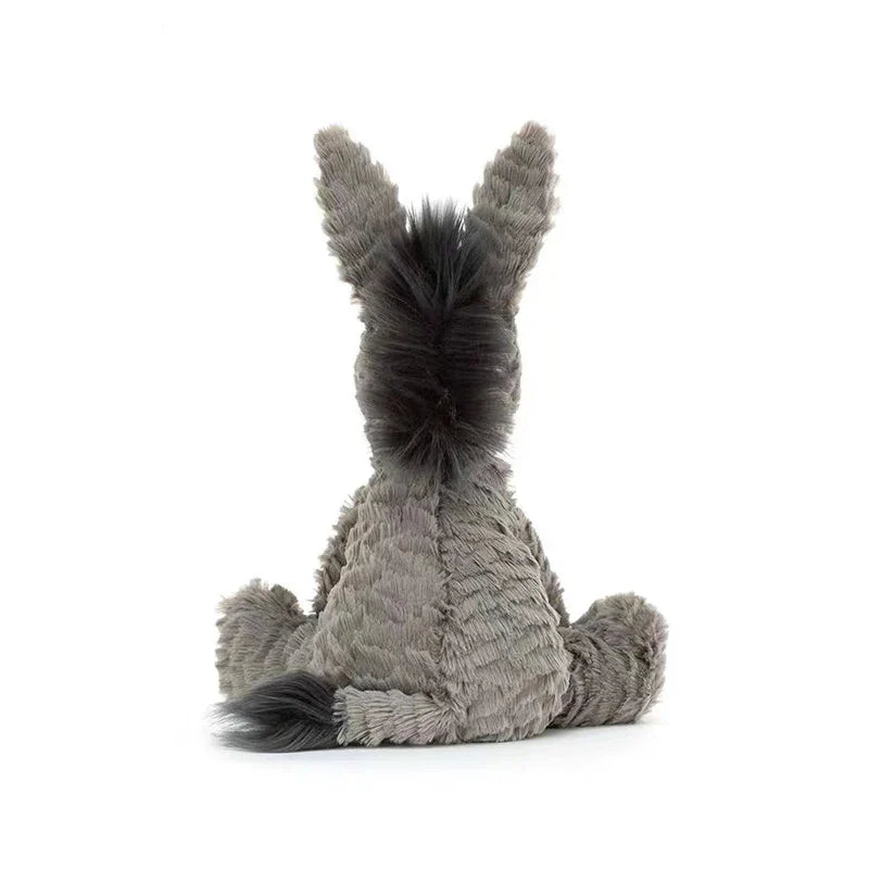 23/40/60cm Cute Burro Plush Toy — Grey Donkey Stuffed Animal, Soft Baby & Infant Doll, Birthday Gift & Room Decor